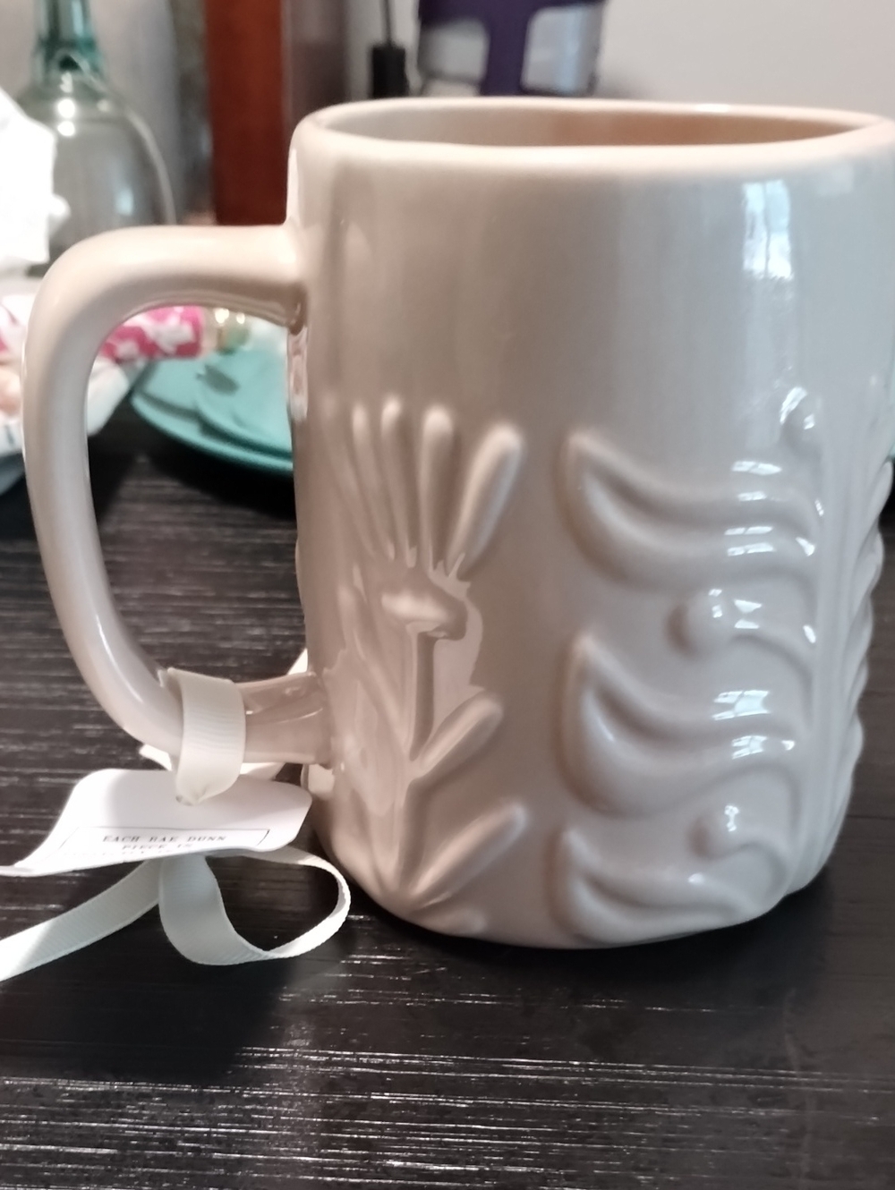 Rae Dunn Neutral Ceramic Textured Mug - Home Dining